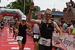 Florian Went auf der Laufstrecke des Ironman Frankfurt 2008